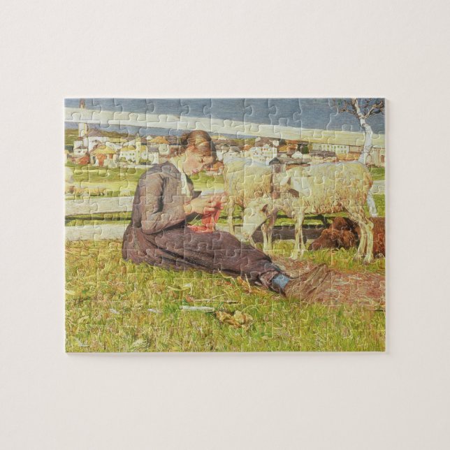 Puzzle Un tricot de fille, 1888 (huile sur la toile) (Horizontal)