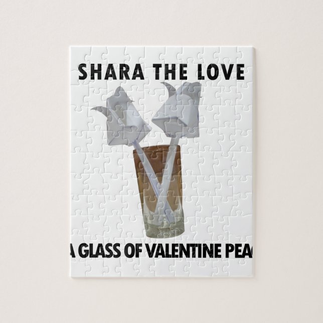 Puzzle Un verre de paix valentine. (Vertical)