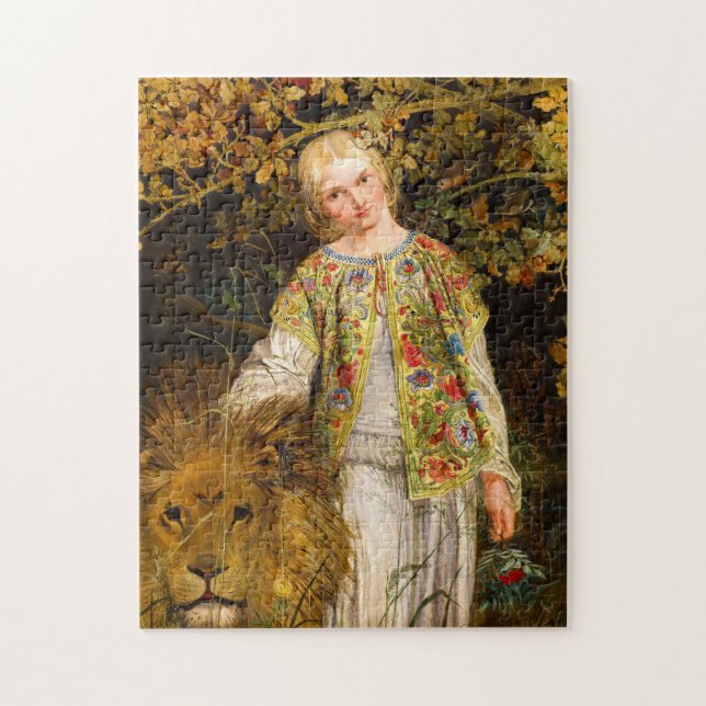 Puzzle Una et le Lion, 1860 par William Bell Scott (Vertical)