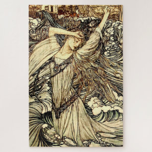 Puzzle « Undine dans les vagues » par Arthur Rackham