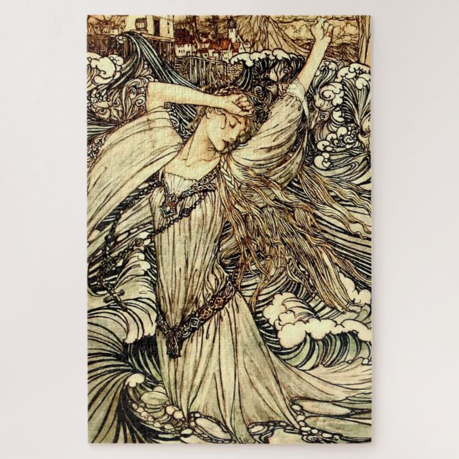 Puzzle "Undine in the Waves" par Arthur Rackham (Vertical)