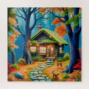 Puzzle Une aube tranquille dans une forêt