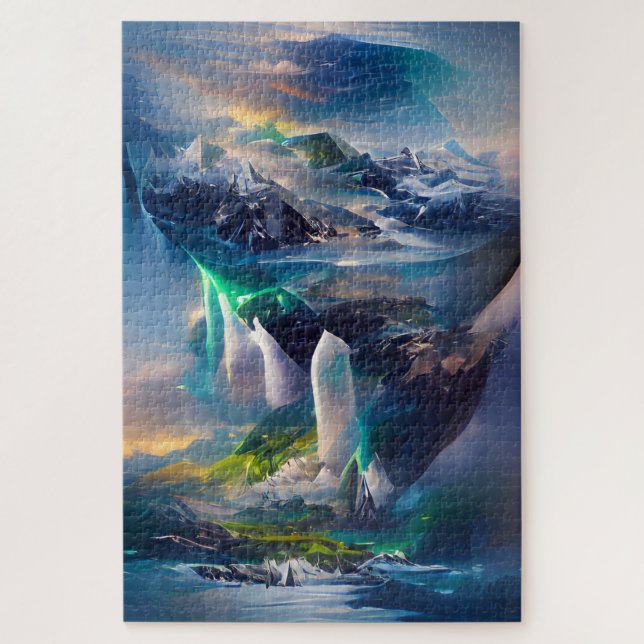 Puzzle Une autre terre vit dans les nuages (Vertical)