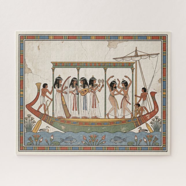 Puzzle Une barque sur le Nil : les danseuses de l'Égypte  (Horizontal)