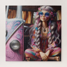 Une belle fille hippie
