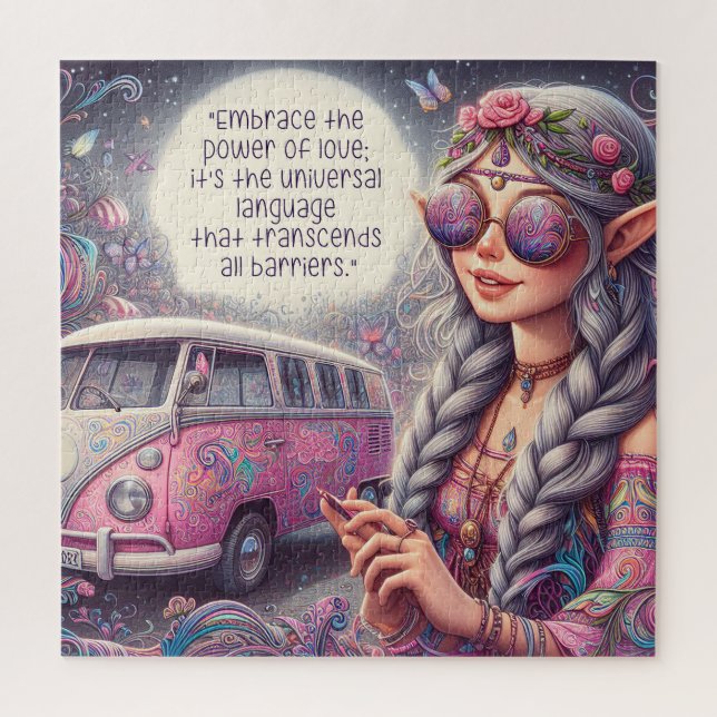 Puzzle Une belle fille hippie (Vertical)