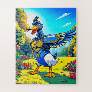 Puzzle Une caricature héroïque de canard pour enfants