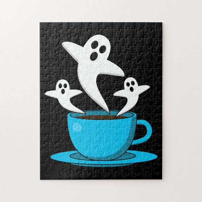 Puzzle Une coupe de café fumeur fantôme (Vertical)