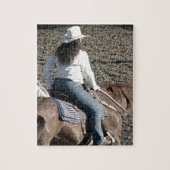 Puzzle Une cowgirl de rodéo (Vertical)