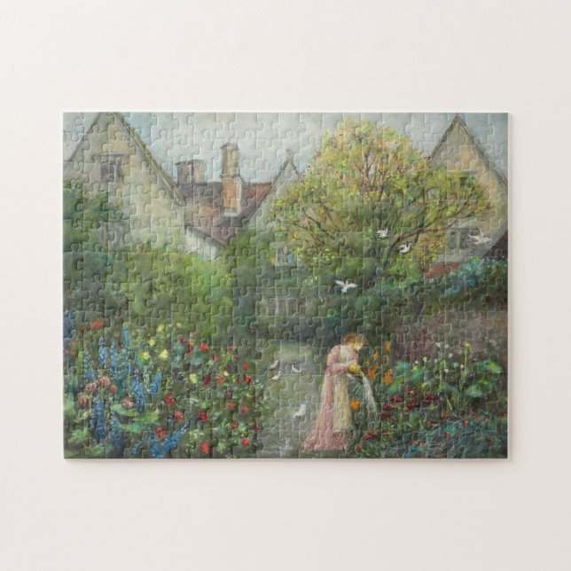 Puzzle Une dame dans le jardin par Maria Spartali Stillma (Horizontal)