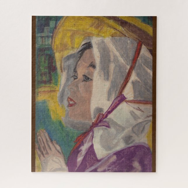 PUZZLE UNE FEMME ASIATIQUE EN PRIÈRE (Vertical)
