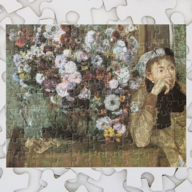 Puzzle Une femme aux chrysanthèmes par Edgar Degas (Créateur téléchargé)