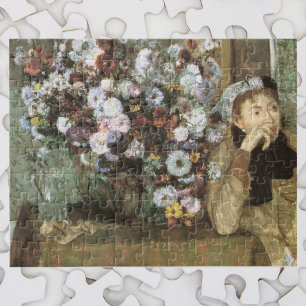 Puzzle Une femme avec des chrysanthèmes par Edgar Degas