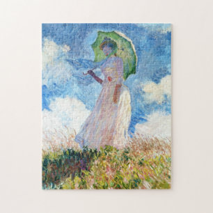 Puzzle Une femme avec l'art animé de Parasol Claude Monet
