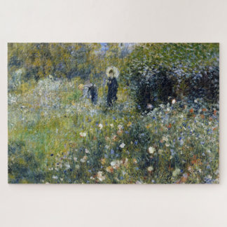 Puzzle Une femme avec un parasol dans un jardin par Augus