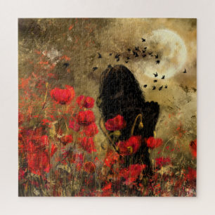Puzzle Une Femme Dans Le Champ De Pavot - Art De Peinture