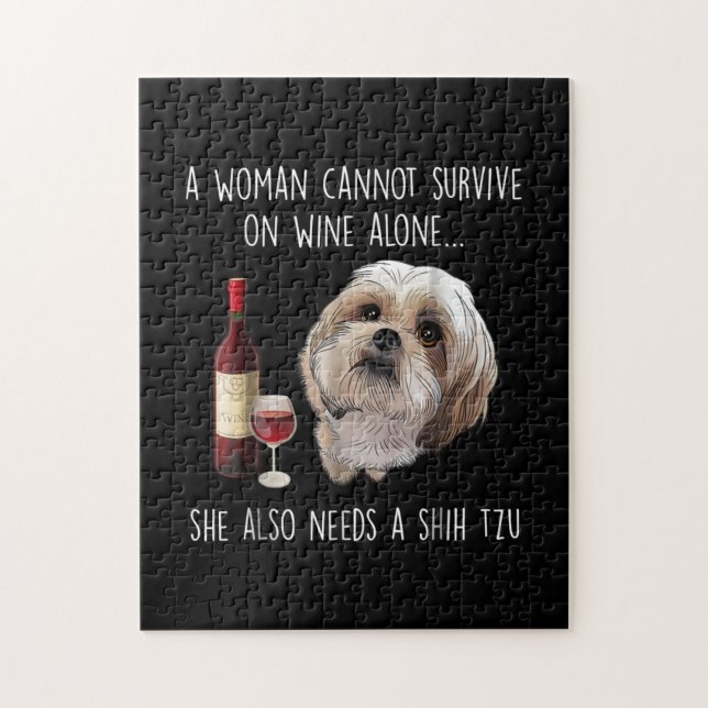 Puzzle Une femme ne peut pas survivre seule sur le vin el (Vertical)