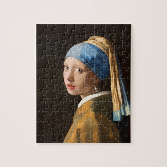 Puzzle Une fille avec un portrait à perle (Vertical)