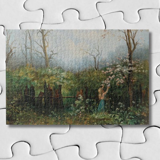 Puzzle Une fille dans le jardin – Olga Wisinger-Florian (Créateur téléchargé)