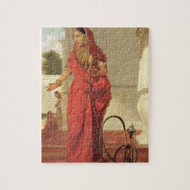 Puzzle Une fille de danse indienne avec un narguilé, 1772 (Vertical)