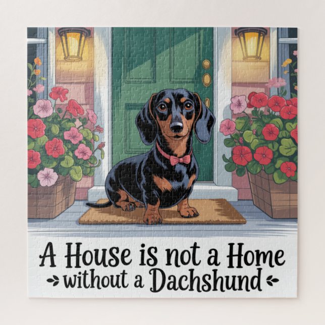 Puzzle Une maison n'est pas un foyer sans un dachshund (Vertical)