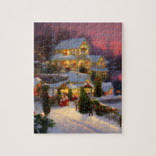 Puzzle Une maison Vintage décorée pour Noël