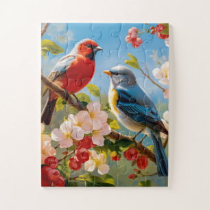 Puzzle Une paire d'amoureux du printemps