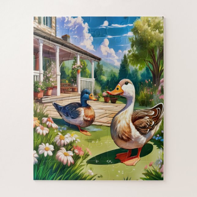 Puzzle Une paire d'enfants de mallards (Vertical)