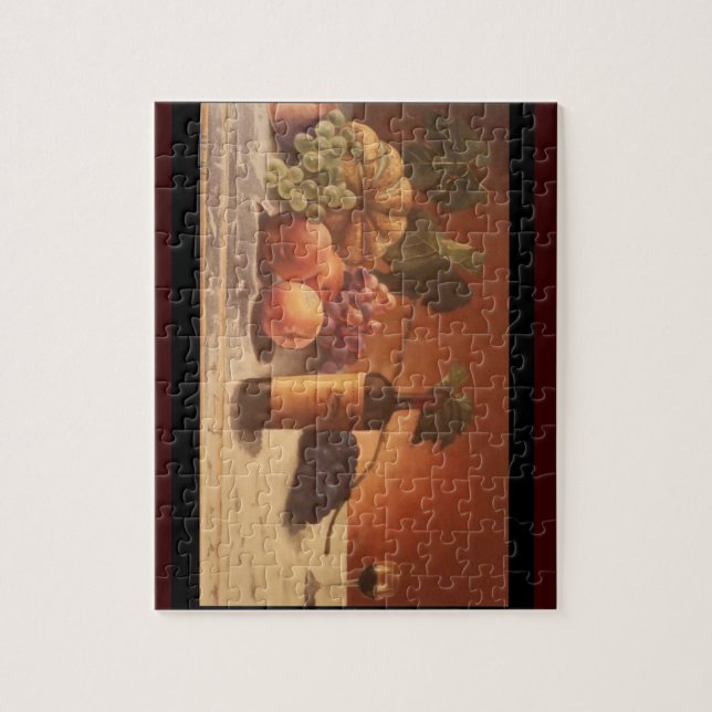 Puzzle Une peinture magnifique des fruits et du vin (Vertical)