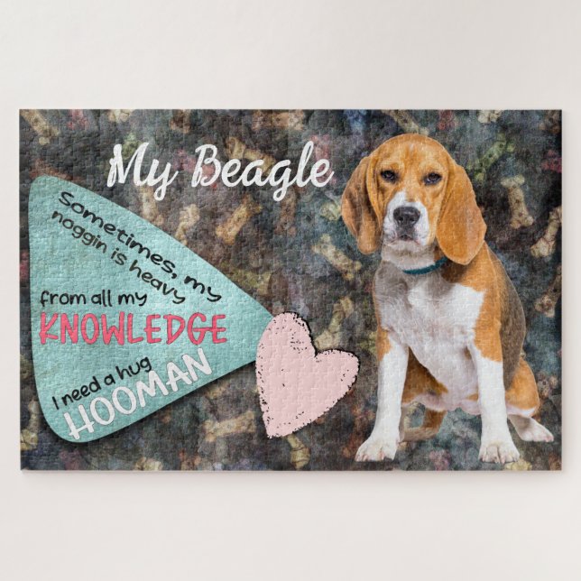Puzzle Une pensée hilarante de votre Beagle (Horizontal)