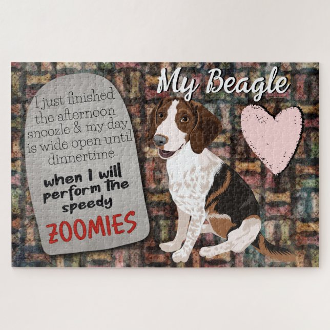 Puzzle Une pensée hilarante de votre Beagle (Horizontal)