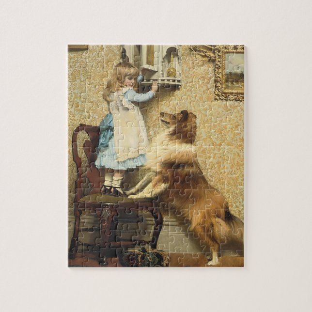 Puzzle Une petite fille et son abri par Burton Barber (Vertical)