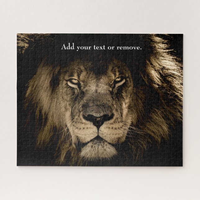 Puzzle Une photo d'un lion africain mâle, (Horizontal)