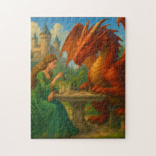 Puzzle Une princesse jouant aux échecs avec un art imagin