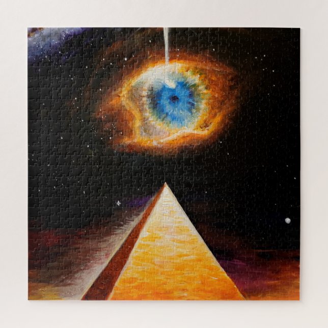 Puzzle Une pyramide sous l'oeil cosmique de dieu (Vertical)