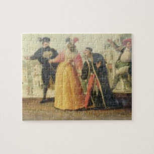 Puzzle Une troupe de Commedia Dell'Arte avant une