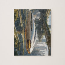 Une voiture volante dans la ville du futur.