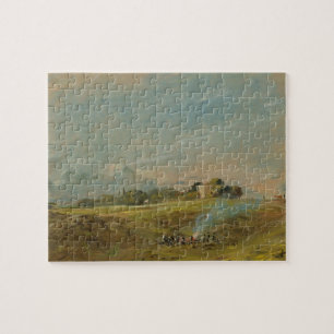 Puzzle Une vue de bruyère de Hampstead, avec des chiffre