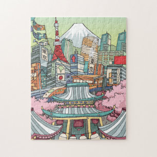 Puzzle Une vue de Tokyo