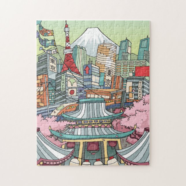 Puzzle Une vue de Tokyo (Vertical)