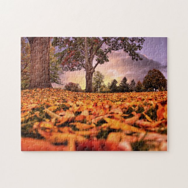 Puzzle Une vue par la casse-tête de feuille (Horizontal)