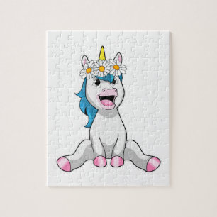 Puzzle Unicorn avec Flowers Daisy