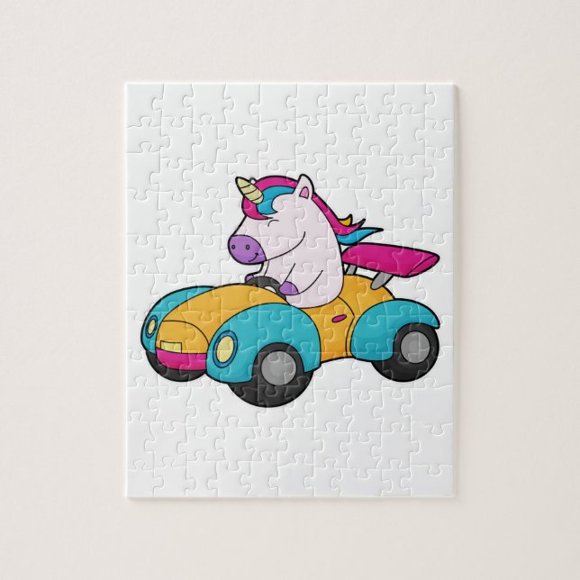 Puzzle Unicorn Car (Vertical)
