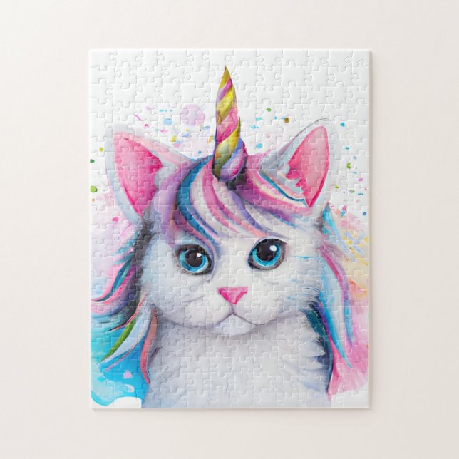 Puzzle Unicorn Kitten (Vertical)
