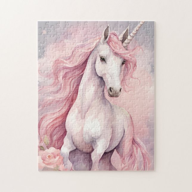 Puzzle Unicorn Wall Clock (Vertical)
