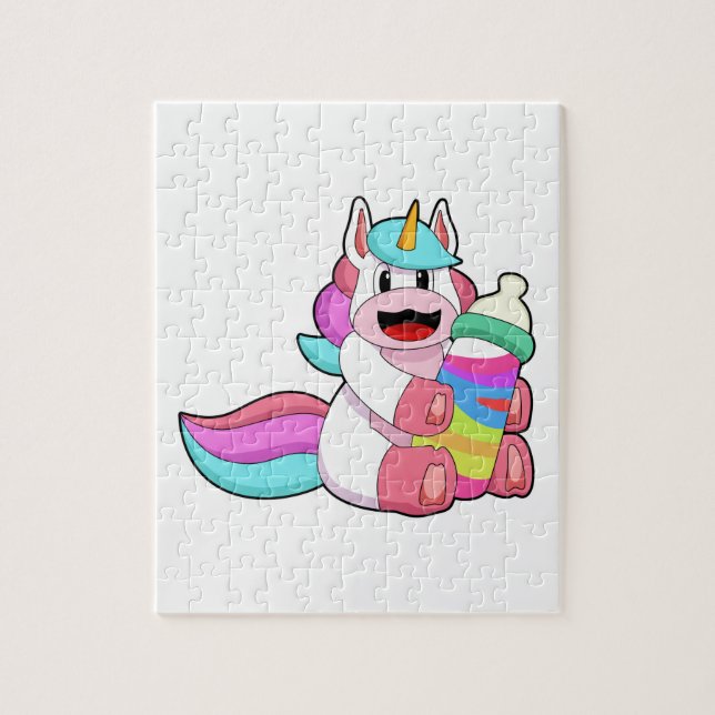 Puzzle Unicorn with Baby bottle.PNG (Vertical)