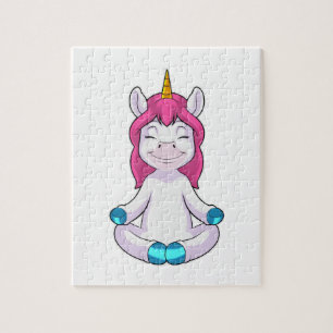 Puzzle Unicorne à Meditate en position assise