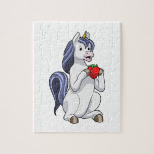 Puzzle Unicorne aux fruits de fraise