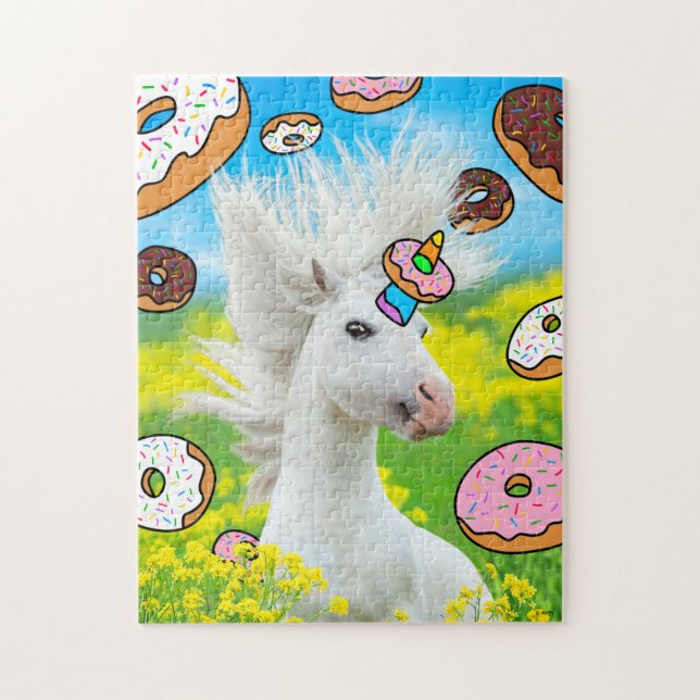 Puzzle Unicorne avec beignes (Vertical)