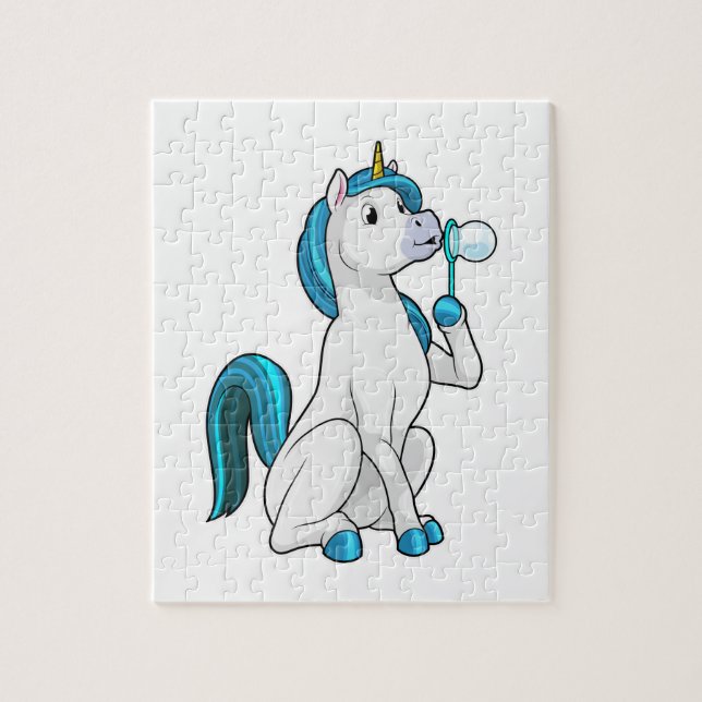 Puzzle Unicorne avec bulles de savon (Vertical)